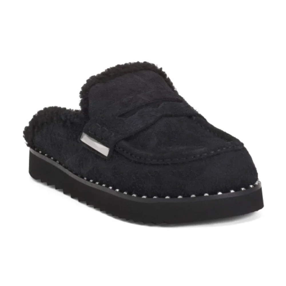 ASH Suede Genda Flat Mules - Picture 1 of 3